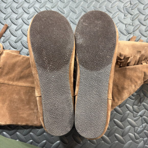 Aéropostale Western Boots Women's 9 Brown Suede Fringe Closed Toe Winter Outdoor - Picture 2 of 6